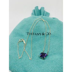 TIFFANY & Co Sparklers Amethyst Gemstone Necklace 1.5ct 15.5 Inches Pouch